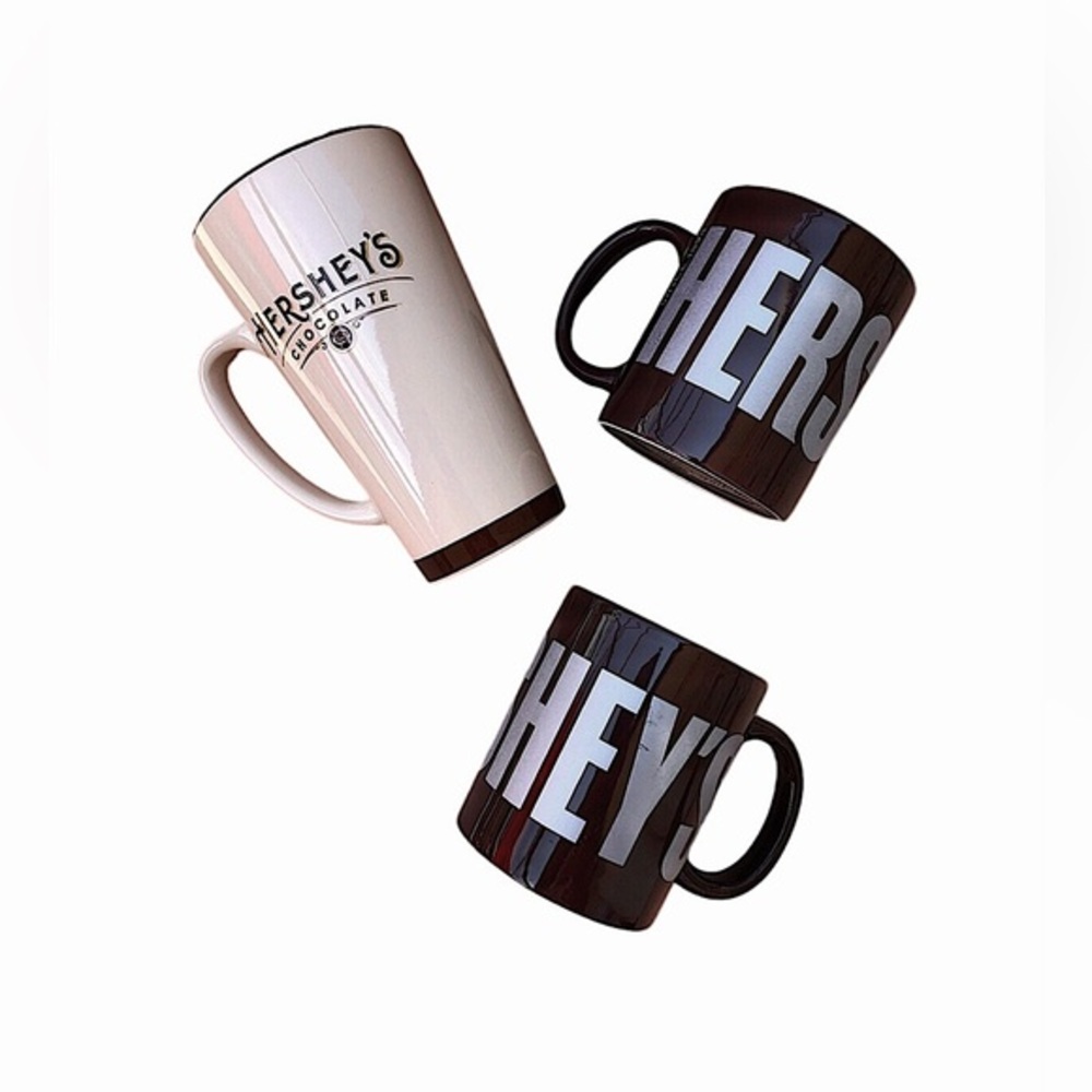 Hershey's Chocolate Mug Galerie 4” & 6" Set of 3 Collectibles Coffee Cocoa Cups